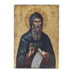 Όσιος Δαυίδ ο εν Ευβοία - Χειροποίητη Παλαιωμένη Αγιογραφία