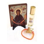 Σετ Δώρου 2 – Εικόνα 8x7cm, Κομποσκοίνι, Μύρο & Φυλαχτό