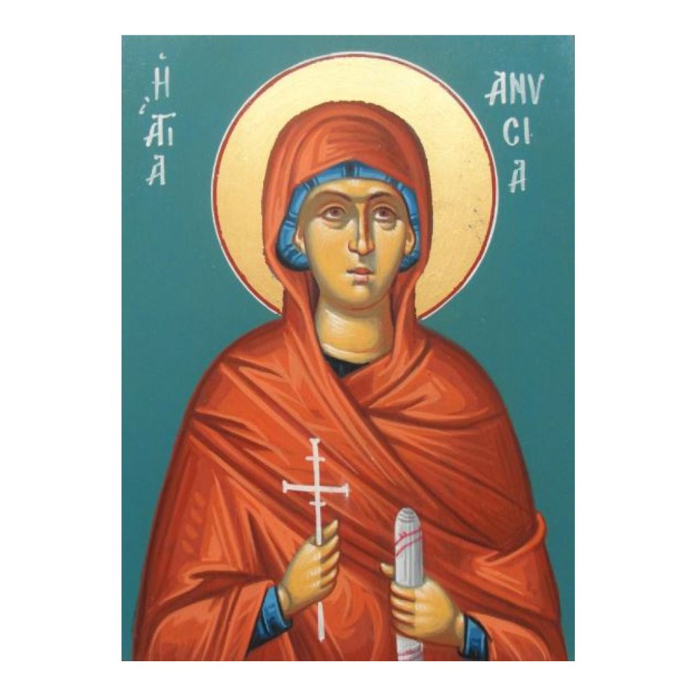 agia-anysia-agiografia-xeiropoiiti Αγία Ανυσία - Χειροποίητη Αγιογραφία - Image 1