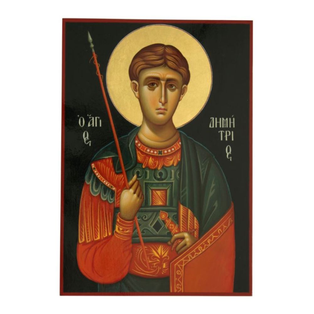 agios-dimitrios-agiografia-xeiropoiiti Άγιος Δημήτριος - Χειροποίητη Αγιογραφία - Image 1