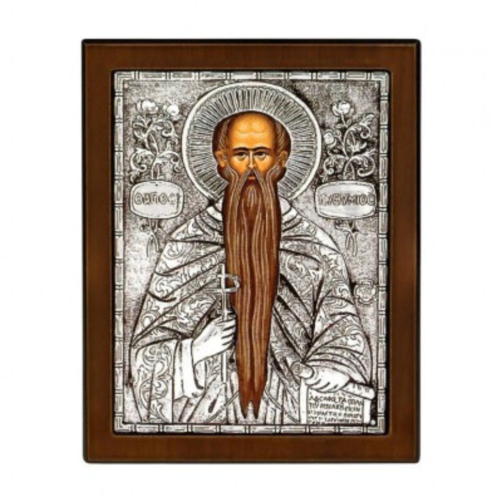 agios-efthimios-asimenia-eikona-102e Άγιος Ευθύμιος - Ασημένια Εικόνα - Image 1