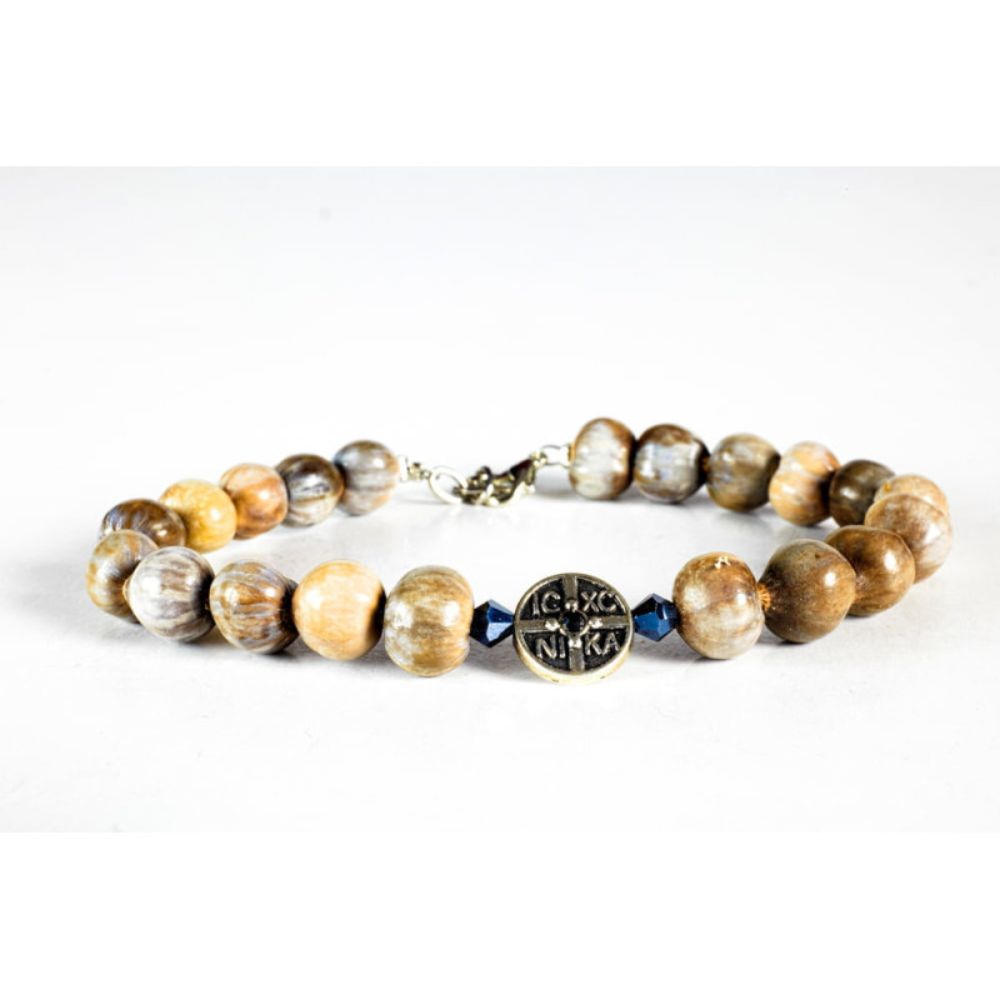 vraxioli-dakry-panagias-mple-prasino Βραχιόλι Δάκρυ Παναγίας - Μπλε-Πράσινο - Image 1