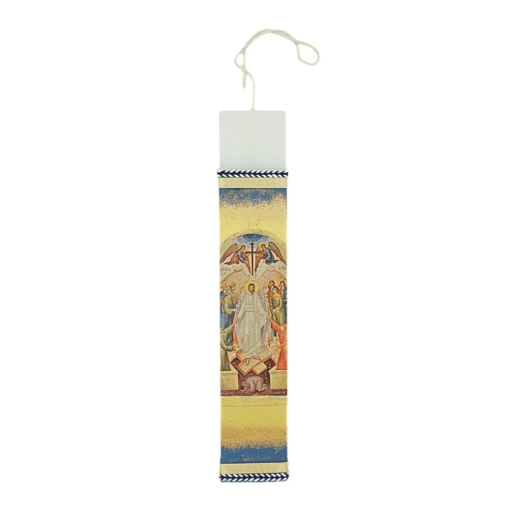 pasxalini-lampada-plake-xylini-eikona-anastasi Πασχαλινή Λαμπάδα Πλακέ Ξύλινη Εικόνα Ανάσταση - Image 1
