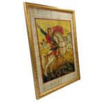 Άγιος Γεώργιος - Εικόνα Υδατογραφία σε Πάπυρο - Image 2