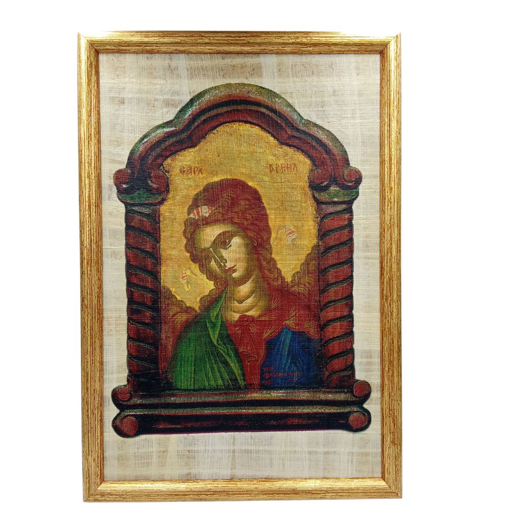 arxaggelos-gavriil-eikona-ydatografia-papyros Αρχάγγελος Γαβριήλ - Εικόνα Υδατογραφία σε Πάπυρο - Image 1