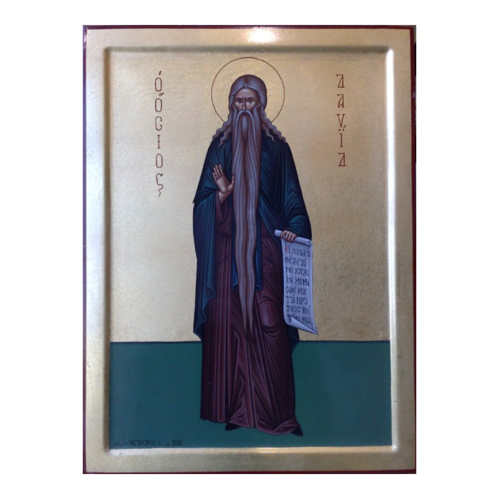 osios-dayid-o-en-thessaloniki-xeiropoiiti-agiografia Όσιος Δαυΐδ ο εν Θεσσαλονίκη - Χειροποίητη Αγιογραφία - Image 1