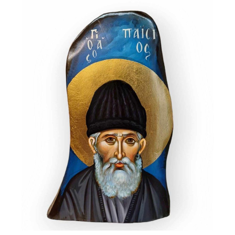 agios-paisios-agiografia-akanonisto-xylo Άγιος Παΐσιος - Αγιογραφία σε Ακανόνιστο Ξύλο - Image 1