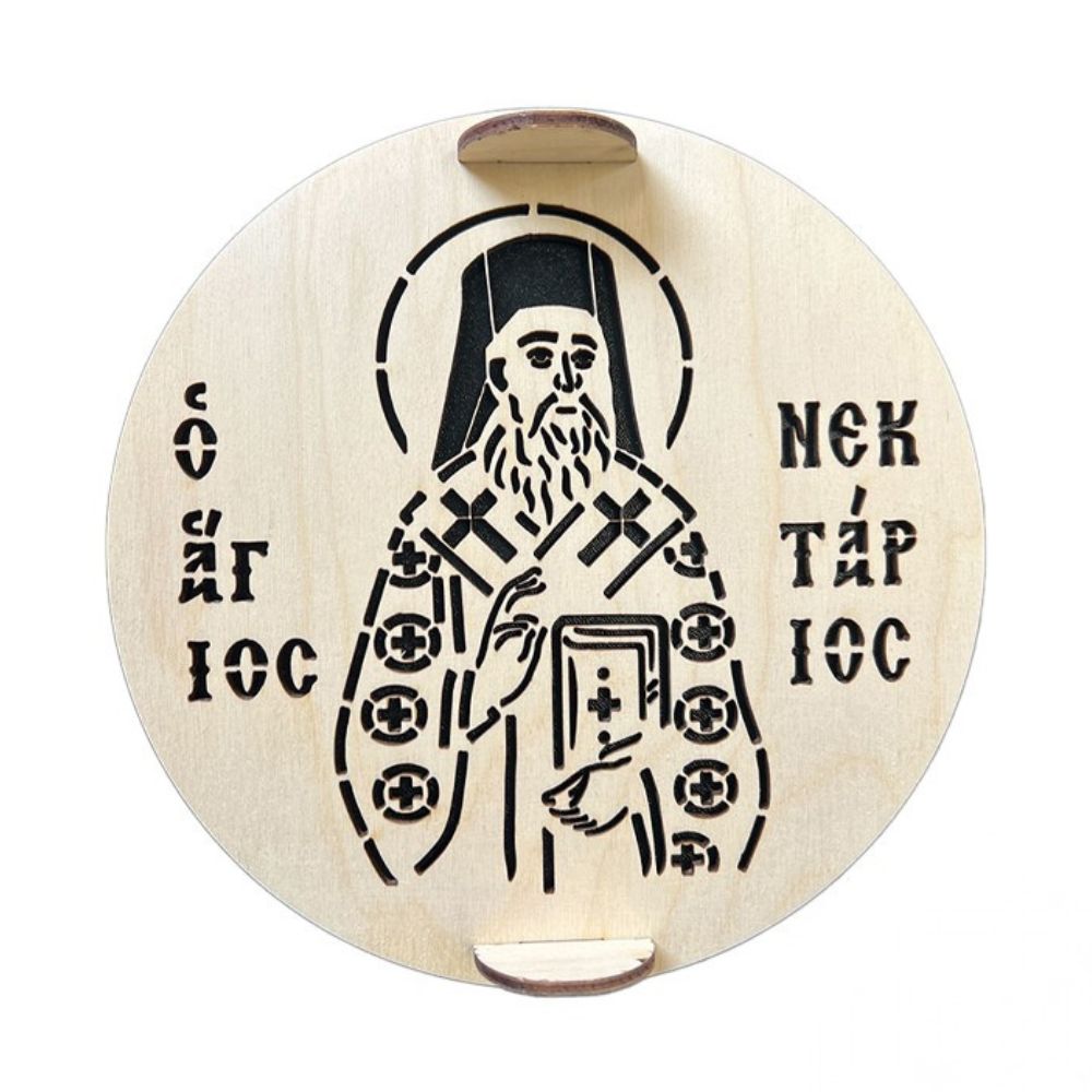 sfragida-kolyva-agios-nektarios Σφραγίδα για Κόλλυβα Στρογγυλή - Άγιος Νεκτάριος - Image 1
