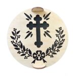 Σφραγίδα για Κόλλυβα Στρογγυλή - Σταυρός με Κλαδιά