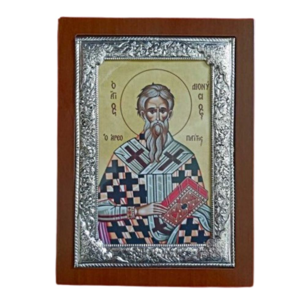 agios-dionysios-areopagitis-asimenia-eikona Άγιος Διονύσιος ο Αρεοπαγίτης - Ασημένια εικόνα - Image 1