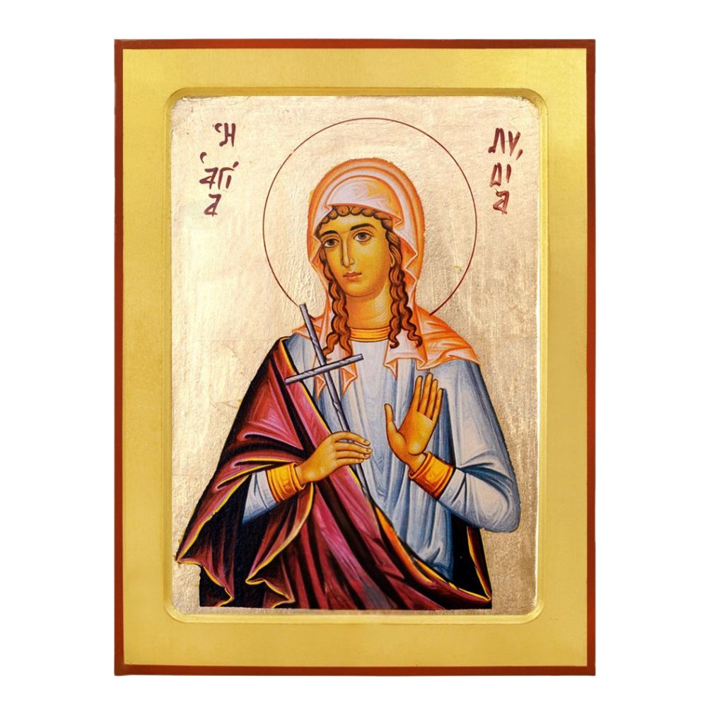 agia-lydia-xylini-enskafti-eikona Αγία Λυδία - Ξύλινη Ένσκαφτη Εικόνα - Image 1
